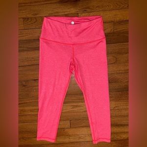 3/$40 leggings 90° by Reflex women’s bright pink cropped leggings size small